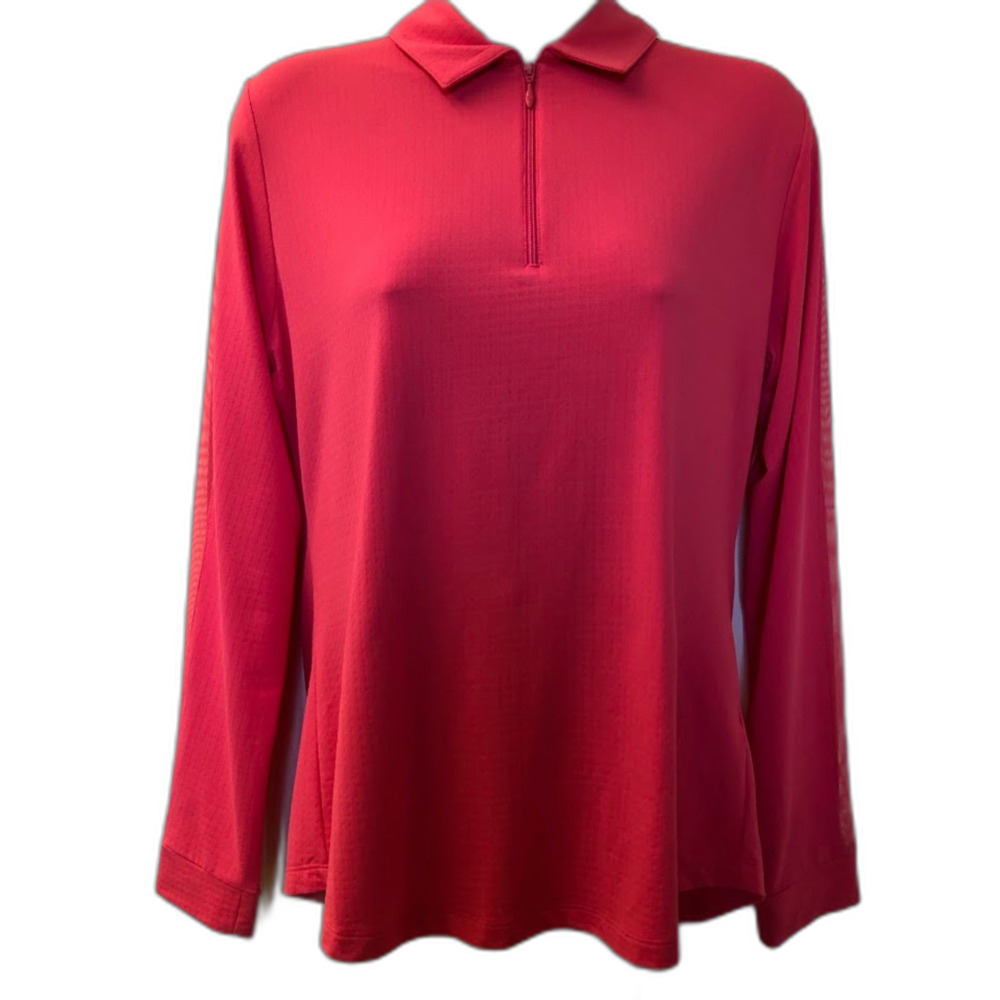 UIBKUL Womens Pink Activewear Top Pullover Long Sleeve Lightweight Medium Collar